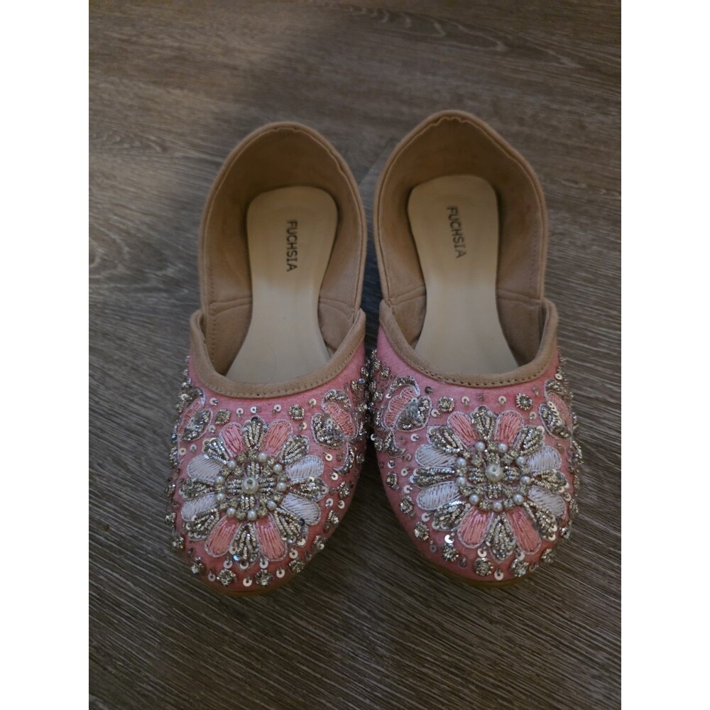 Fuchsia Handcrafted Ballet Flats, Charlotte - Size 10